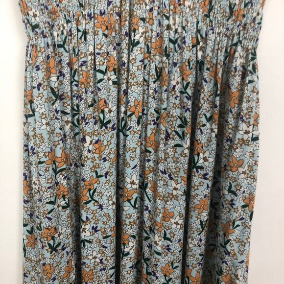 Zahara Babydoll Maxi Dress Womens XS Floral Smocked Fairy Beachy Vacation Summer - Picture 4 of 13